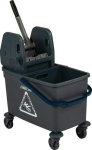Cleaning trolley Bucket 1 x 35 l with partition, press Plastic, Sprintus