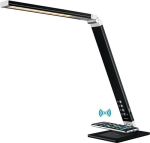Bureaulamp LED met LED, max. hoogte 420 mm Aluminium, zwart, met voet