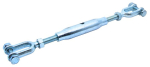 Turnbuckle DIN 1478 galvanised M 12, with forks, bolts and nuts Shroud tensioner