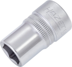 Socket spanner insert hexagon external 1/2" SW 13 mm L=38 mm chrome-plated Hazet 900-13