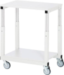 Tafelwagen, EGB melamine laadvlak 2 laadoppervlakken L700xB500mm lichtgrijs, draagvermogen 150 kg, ruwheid