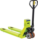 Palletwagen met weegsysteem 0,5 kg Vorklengte 1150 mm, staal max. belasting 2500 kg, PU/PU, heffer