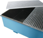 Wanneneinsatz BxT 1300x1300 mm Polyethylen passend für Auffangwanne IBC/KTC