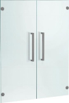 Glastür B 760 mm, 3 OH, silber M-ove