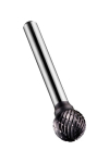 Burr, carbide, TiAIN, spherical shape P807C-12.7X6.0 Dormer