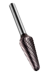 Burr, carbide, TiAIN, round taper P821C-12.7X6.0 Dormer