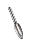 Burr, carbide, VA, flame P615-8.0X6.0 Dormer