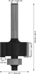 Rebate cutter 1/4" D1 25.4 mm, L 12.7 mm, G 54 mm Bosch 2.608.628.417