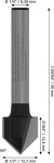 V-groove cutter 1/4" D1 12.7 mm, L 12.7 mm, G 45 mm, 90° Bosch 2.608.628.415