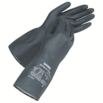 Gloves, choroprene chemical protection L=330 dark blue Uvex profapren CF 33