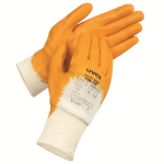 Handschuhe, Nitril Gr.8 teilbeschichtet weiß/orange Uvex profi ergo ENB20A