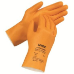 Handschuhe, Nitril Gr.9 vollbeschichtet orange uvex rubiflex NB27