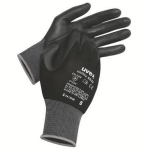Gloves, nitrile 6 partially coated black Uvex unilite 6605