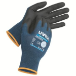 Gloves, Aqua Polymer partially coated blue/anthracite Uvex phynomic pro 2