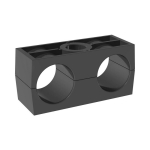 Doppelschellenkörper DIN 3015 Teil 3 Bg1D 10/10 mm, PA glatt Stauff 110/10-PA-H