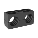 Dubbel klemlichaam DIN 3015 Deel 3 Bg2D 16/15 mm, PA geribd Stauff 216/15-PA