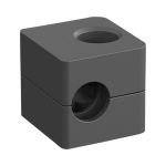 Clamp body DIN 3015 Part 1 Bg1 6.4 mm, PP black ribbed Stauff 106.4-PP-BK