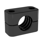 Clamp body DIN 3015 Part 1 Bg1a 6 mm, PP black ribbed Stauff 106a-PP-BK