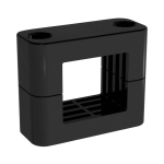 Clamp body DIN 3015 Part 1 Bg5 40 mm, PA ribbed square Stauff 540-36-PA-VK