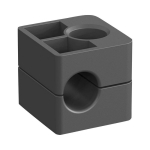 Clamp body DIN 3015 Part 1 Bg1 10 mm, PP black smooth Stauff 110-PP-H-BK