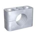 Clamp body DIN 3015 Part 2 Bg6S 70 mm, ribbed aluminium Stauff 6070-AL