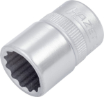 Dopsleutel dubbele zeskant SW 1/2" L=27,5 mm verchroomd Hazet 880AZ-1/2