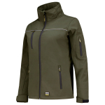 Dames softshell jas Maat legergroen, MG340 Tricorp Tweekleurige Werkkleding