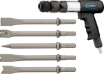 Beitelhamerset perslucht Beitel 10 mm 6 stuks. Hazet 9035H/6 in koffer