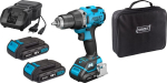 Cordless drill set 2x18 V battery 2Ah charger in bag Hazet 9230-2/4