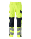 trousers with kneepad pockets Gr.56 L90, yellow/blackblue, MG275 Mascot Multisafe Arbon