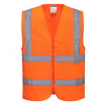 High visibility waistcoat with ziporange EN20471 Vest-Port