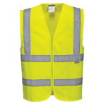 High visibility waistcoat with zip Size XXXL yellow EN20471 Vest-Port