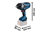 Cordless impact wrench GDS 18V-1000 Solo device, L-Boxx Bosch 0.601.9J8.301