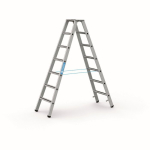 Stufenstehleiter Alu 2x7 Stufen Leiterlänge 1,98 m, Arbeitshöhe 3,3 m Zarges Saferstep B