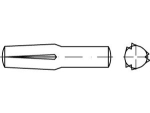 DIN 1474 slotted dowel pins 6.0x12 mm, raw