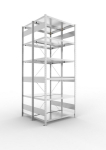 2-regelige basisrekken, geprefabriceerd frame HxLxD 2500x1000x500 mm, gegalvaniseerd Meta Clip DGR 230/2400 kg 2x6 planken