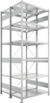 2-regelige basisrekken, geprefabriceerd frame HxLxD 2500x1000x500 mm, gegalvaniseerd Meta Clip DGR 150/2400 kg 2x6 planken