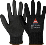 Handschuhe, schnitthemmend Gr.9, teilbeschichtet PU schwarz Genua HD black Level D