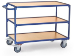 Tafelwagen met 3 legplanken Laadoppervlak 1000 x 600 mm max. 300 kg, TPE-banden, Fetra 2952