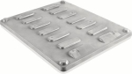 Auflagedeckel LxB 1200x1000 mm, HDPE grau für Craemer Großvolumenbehälter 610 l