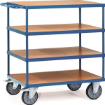 Tischwagen 4 Böden Ladeflächen 1000x600 mm, brillantblau max. 600 kg, Fetra 2441