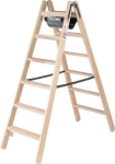 Stehleiter Holz 2x6 Stufen/Sprossen L=1,80 m beidseitig begehbar Munk Günzburger