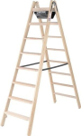 Stehleiter Holz 2x8 Stufen/Sprossen L=2,36 m beidseitig begehbar Munk Günzburger