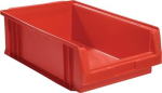 Opbergdoos met open voorkant LxBxH 500x315x150 mm, PP rood LA-KA-PE PLK