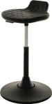 Drehhocker mit Kunststoff-Tellerfuß Sitzhöhenverstellung 490-680 mm Polyurethan-Integralschaum schwarz, Lotz