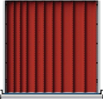Schubladen-Unterteilungsmaterial 30 Muldenplatten f.Front-H ab 60mm, Schrank-B 760mm