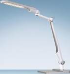 Bureaulamp LED voet+klem ABS ijzer PS, met LED, H=600 mm wit/zilver, Styro LED Multiflex