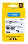Lettering tape XTL W=24 mm L.=7 m Vinyl, black on white Dymo 1868753