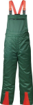 Broek met snijbescherming Maat groen/oranje contrasterend Feldtmann spar