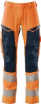 Hose mit Knietaschen & Stretch-Einsätzen Gr.50 L82, Hi-vis Orange/Schwarzblau Mascot Accelerate Safe 19579